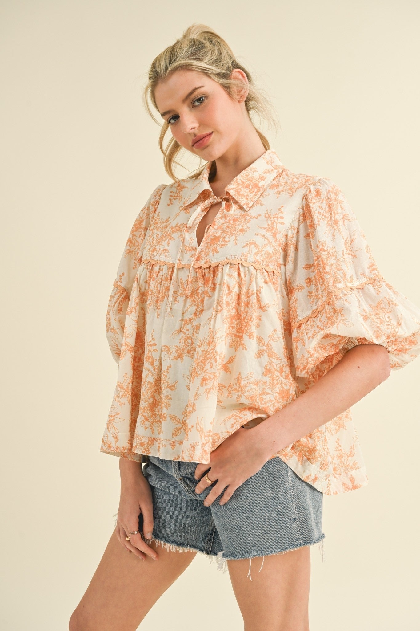 Amber Floral Print Top - Modern Muse Collective