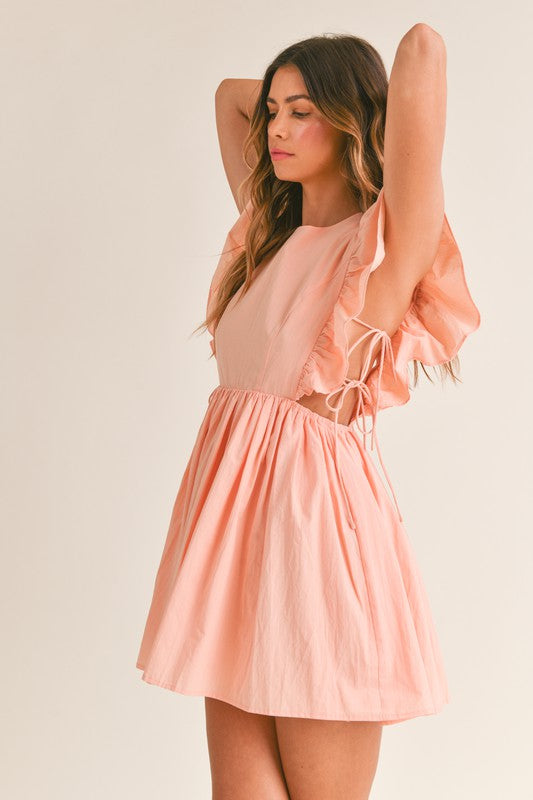 Brooklyn Ruffle Sleeve Babydoll Dress