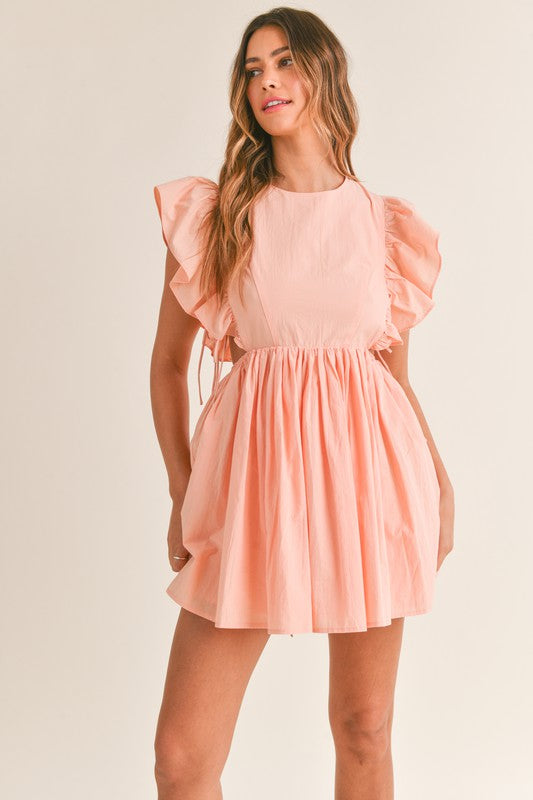 Brooklyn Ruffle Sleeve Babydoll Dress