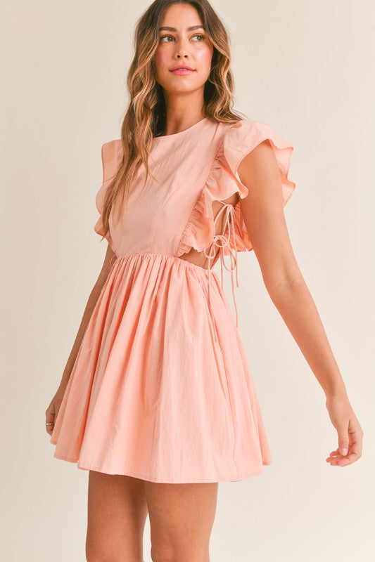 Brooklyn Ruffle Sleeve Babydoll Dress