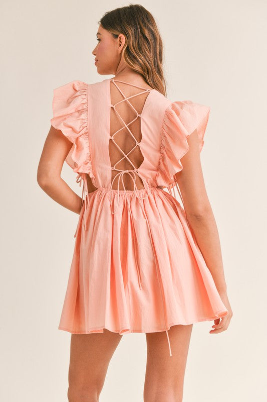 Brooklyn Ruffle Sleeve Babydoll Dress