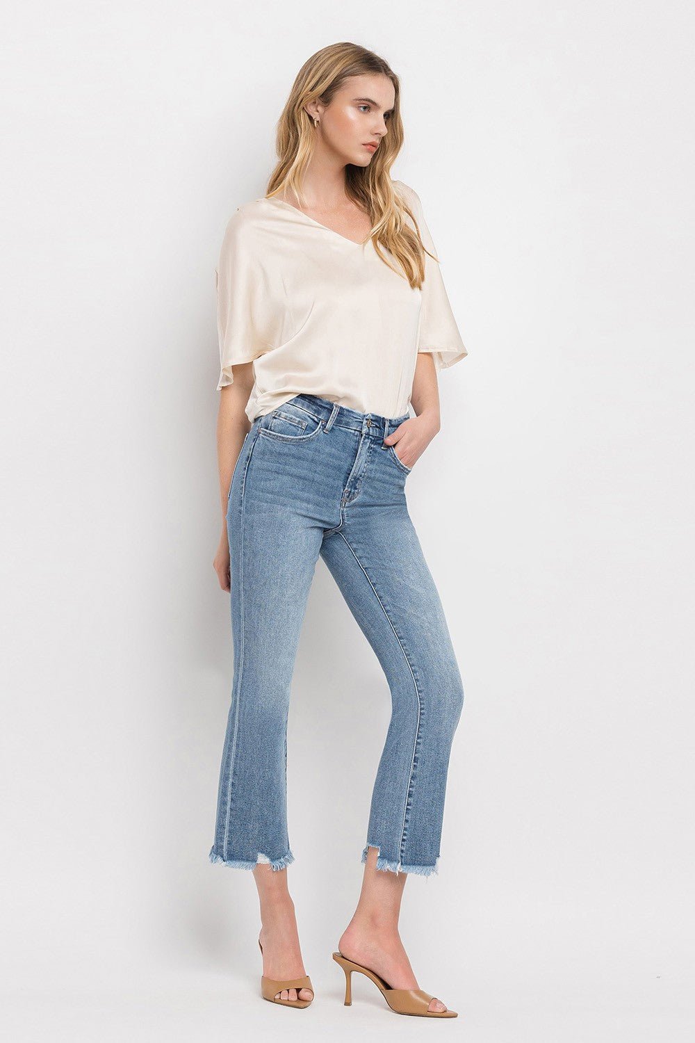 Merciful High Rise Crop Flare Jeans - Modern Muse Collective