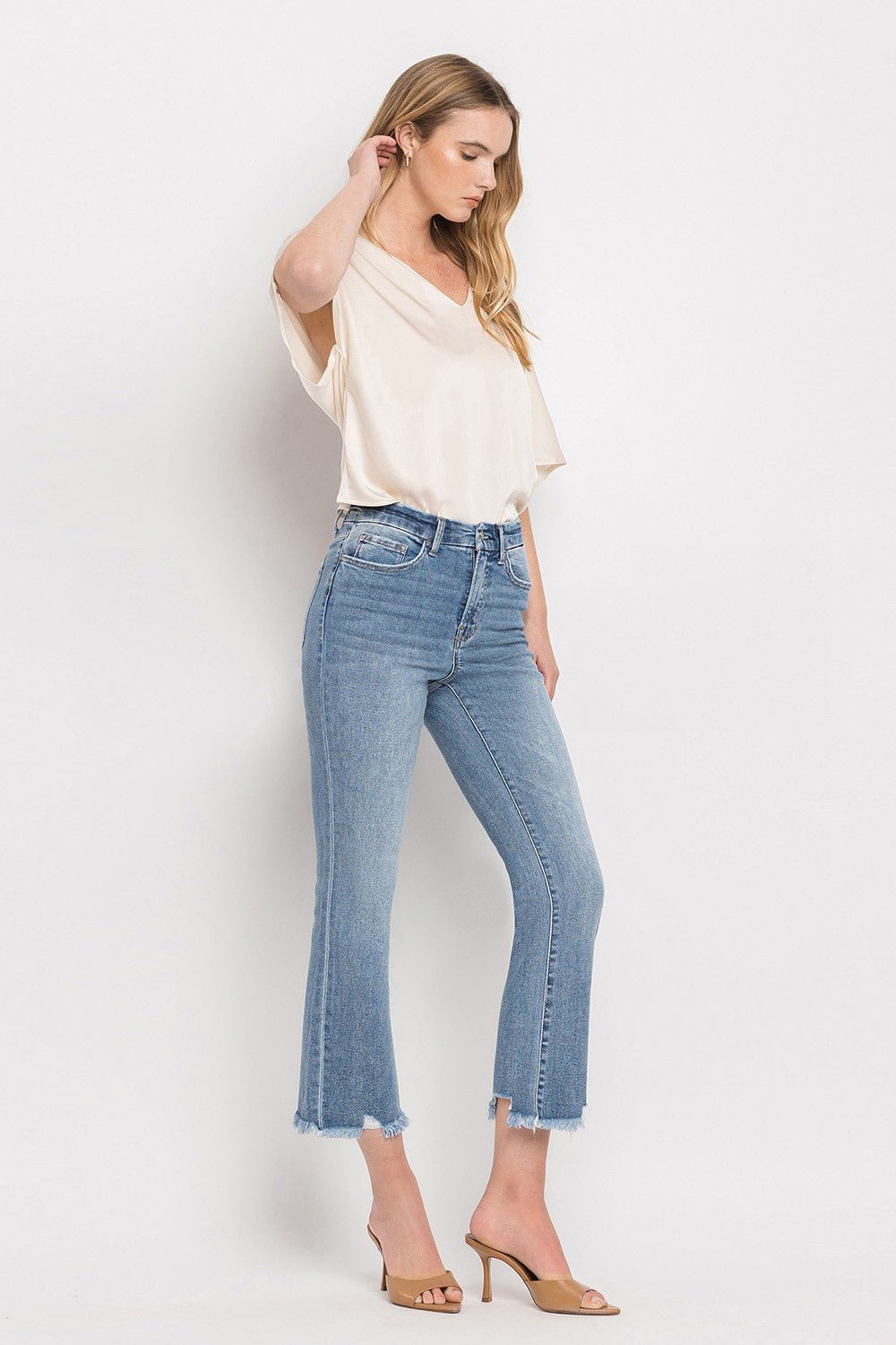 Merciful High Rise Crop Flare Jeans - Modern Muse Collective