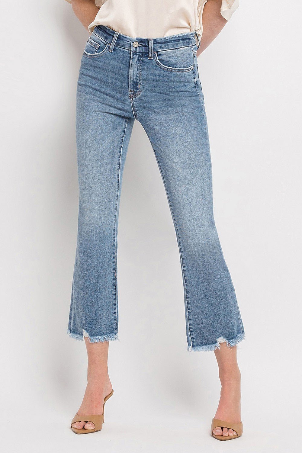 Merciful High Rise Crop Flare Jeans - Modern Muse Collective